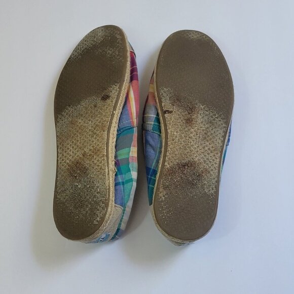 TOMS slip on shoes Womens Size 9.5 multicolor plaid - Picture 7 of 7